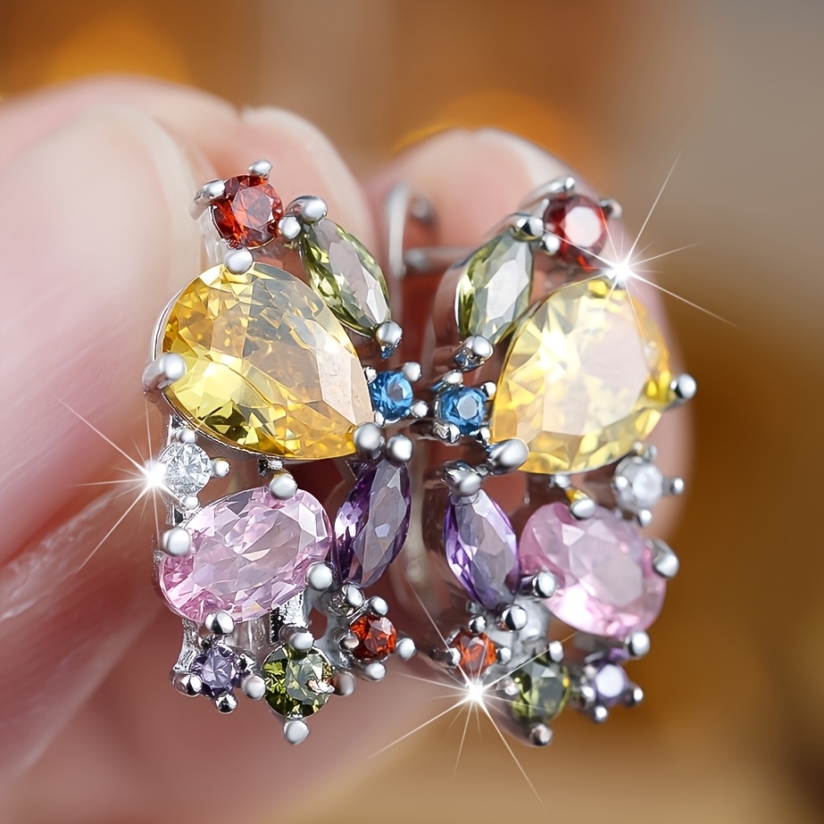 Luxurious Personalized Silvery Earrings for Parties